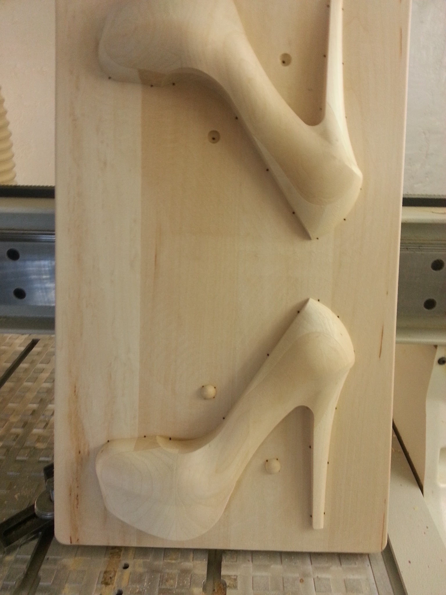 Formes de chaussure usinées en bois