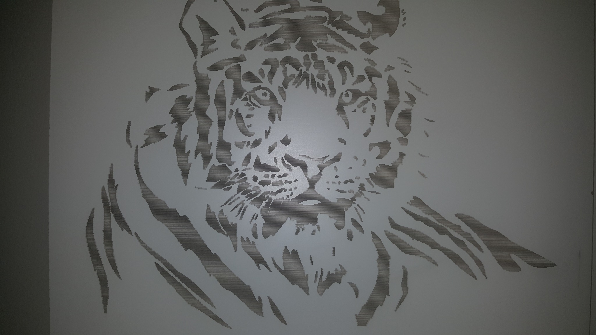 Tigre artistique découpé